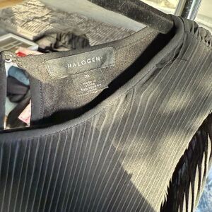 Halogen Black Pleated Dress